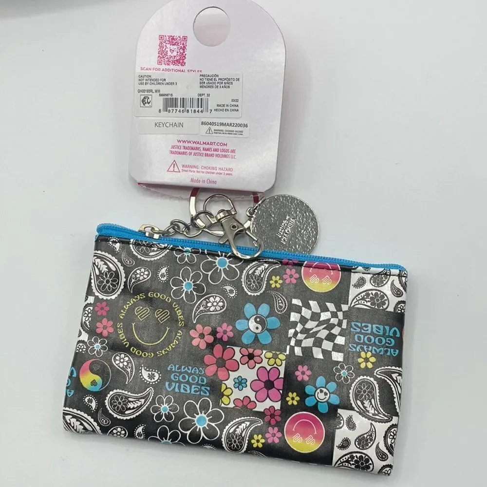 Justice Girls Fashion Bag Waist FannyPack Crossbody & Keychain Coin Purse